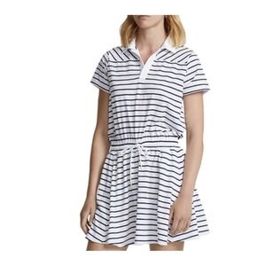 Ralph Lauren RLX Airflow SS Polo Performance Dress Striped Girls Lg 12-14 Golf